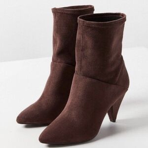 Urban Outfitters Chocolate Brown Pointed Toe suede like Boots